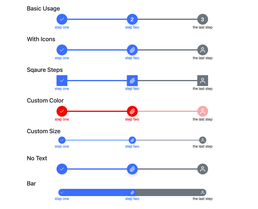 Svelte steps component